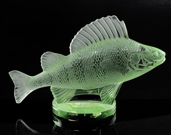 Perche Poisson/Perch. A glass mascot by René Lalique, introduced on 20/4/1929, No.11803